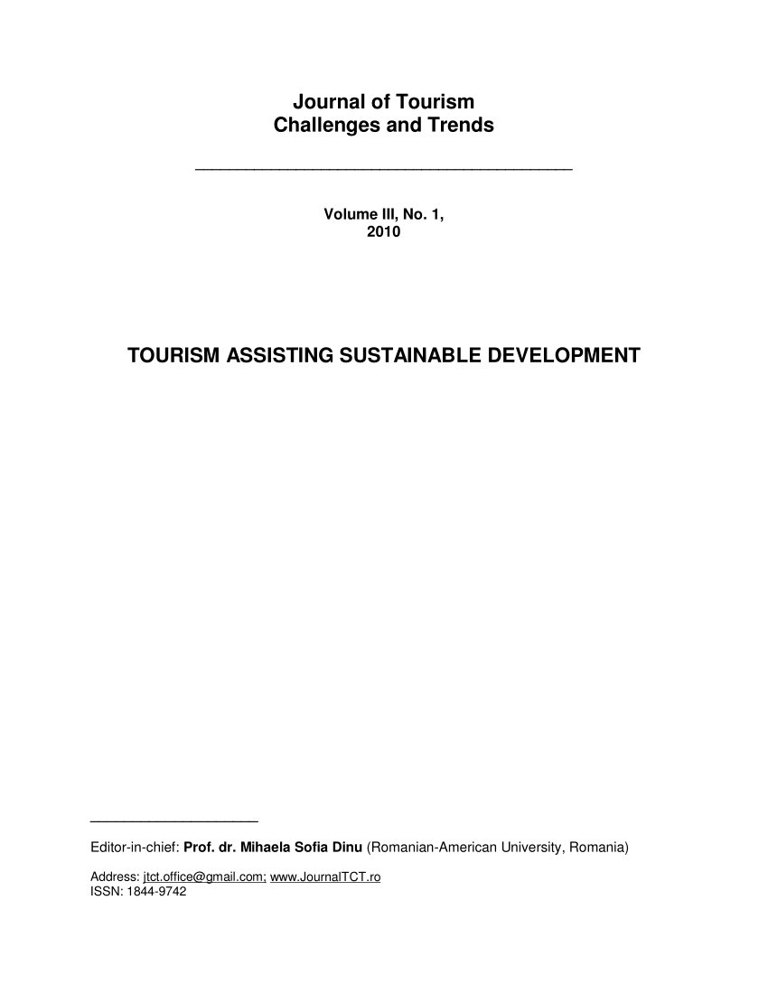 journal of tourism and development