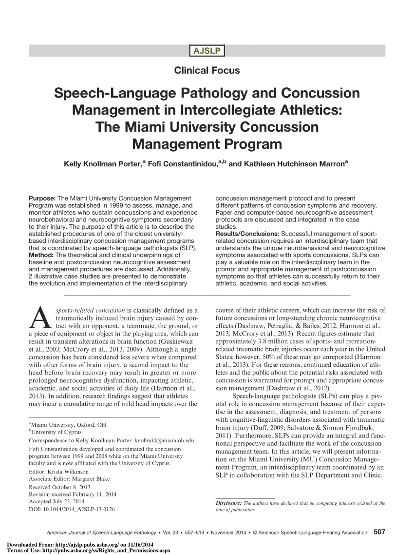 speech pathology programs