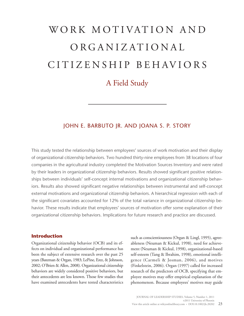 dissertation on organizational citizenship behavior