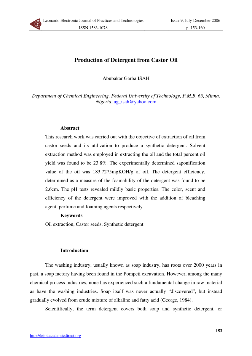 Detergent Soap Making Formula Pdf