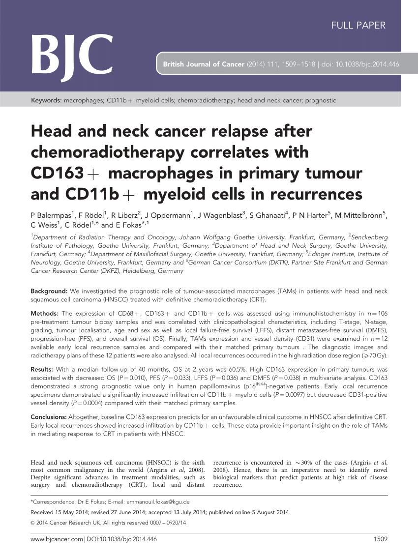 Macrophage cell counts (cells per mm2) in biopsy and tumour resection