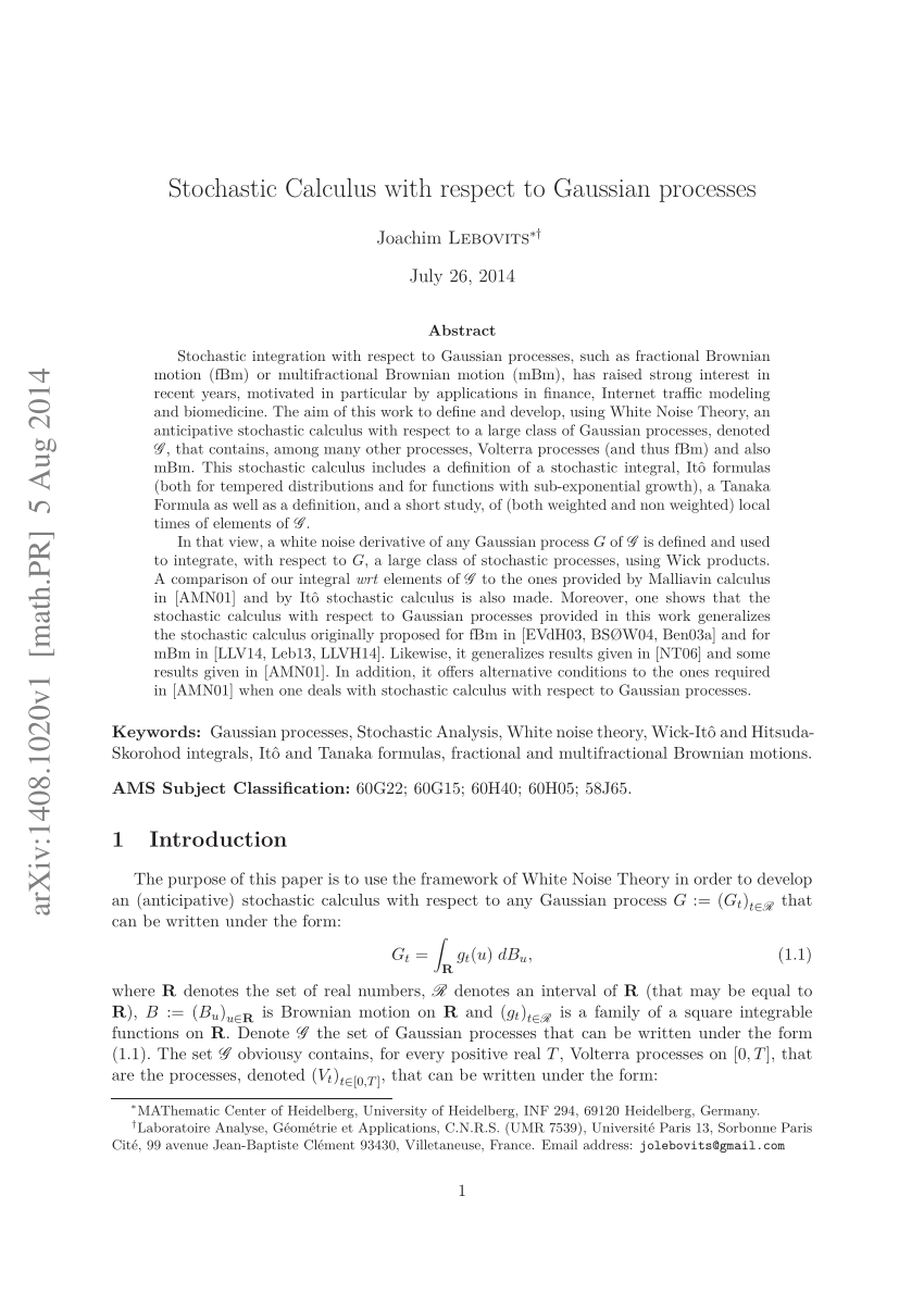stochastic calculus with infinitesimals