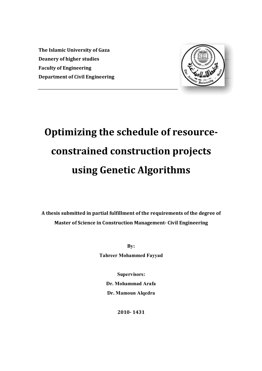 dissertation topics on construction project
