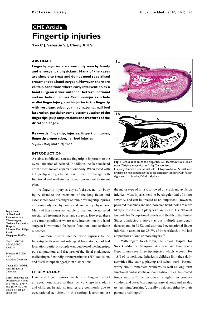 (PDF) Fingertip Injuries