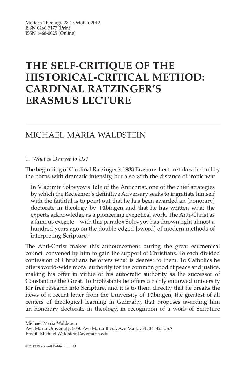 historical-critical method pdf