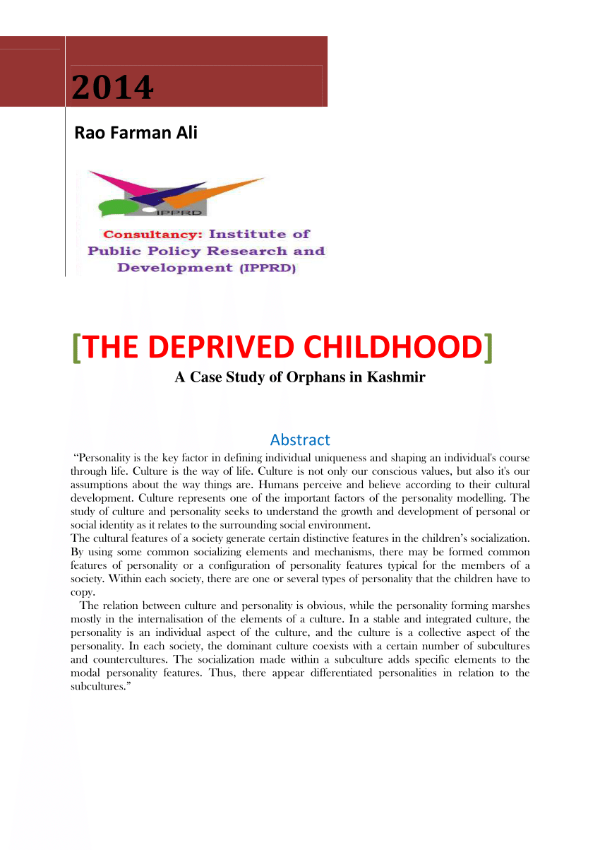 research paper on orphans in india