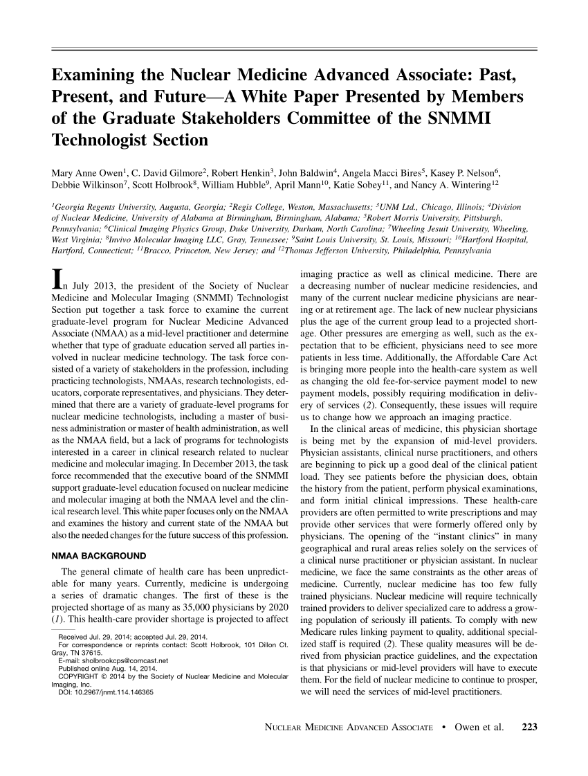 nuclear medicine research paper