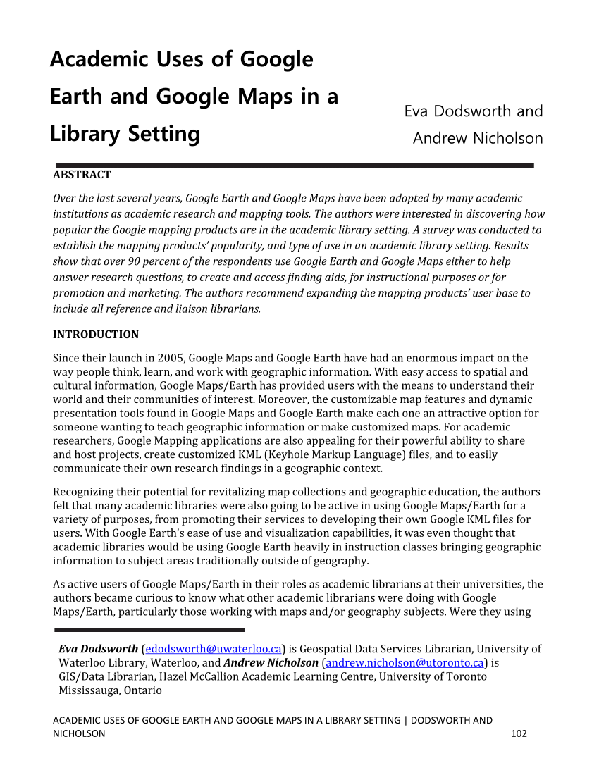 research paper on google maps