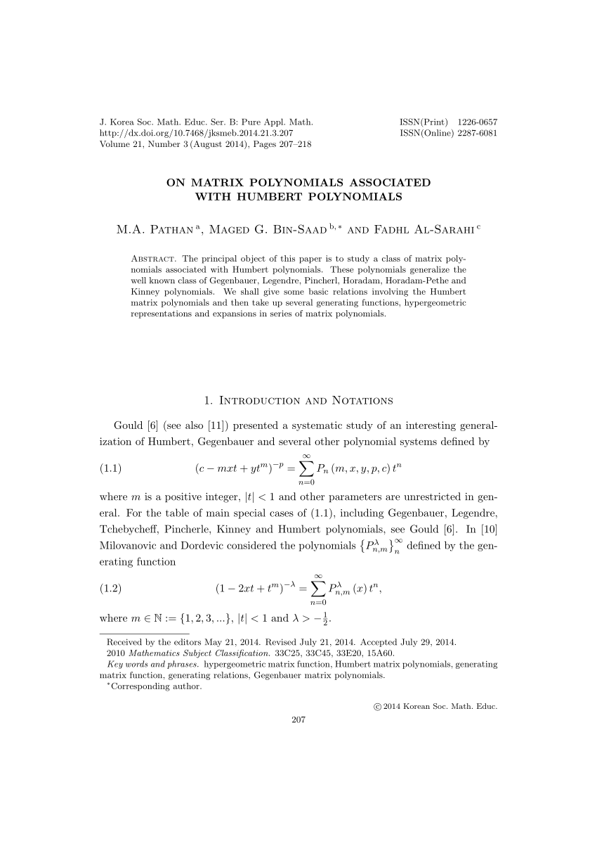 Pdf On Matrix Polynomials Associated With Humbert Polynomials