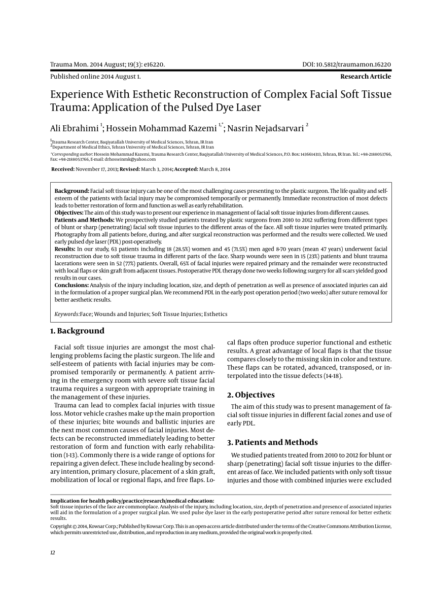 Approach to skin and soft tissue injury: Clinical sciences