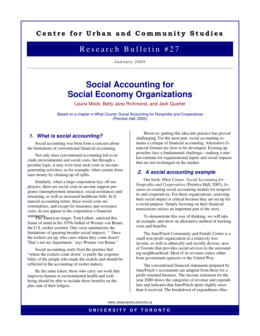 thesis social accounting