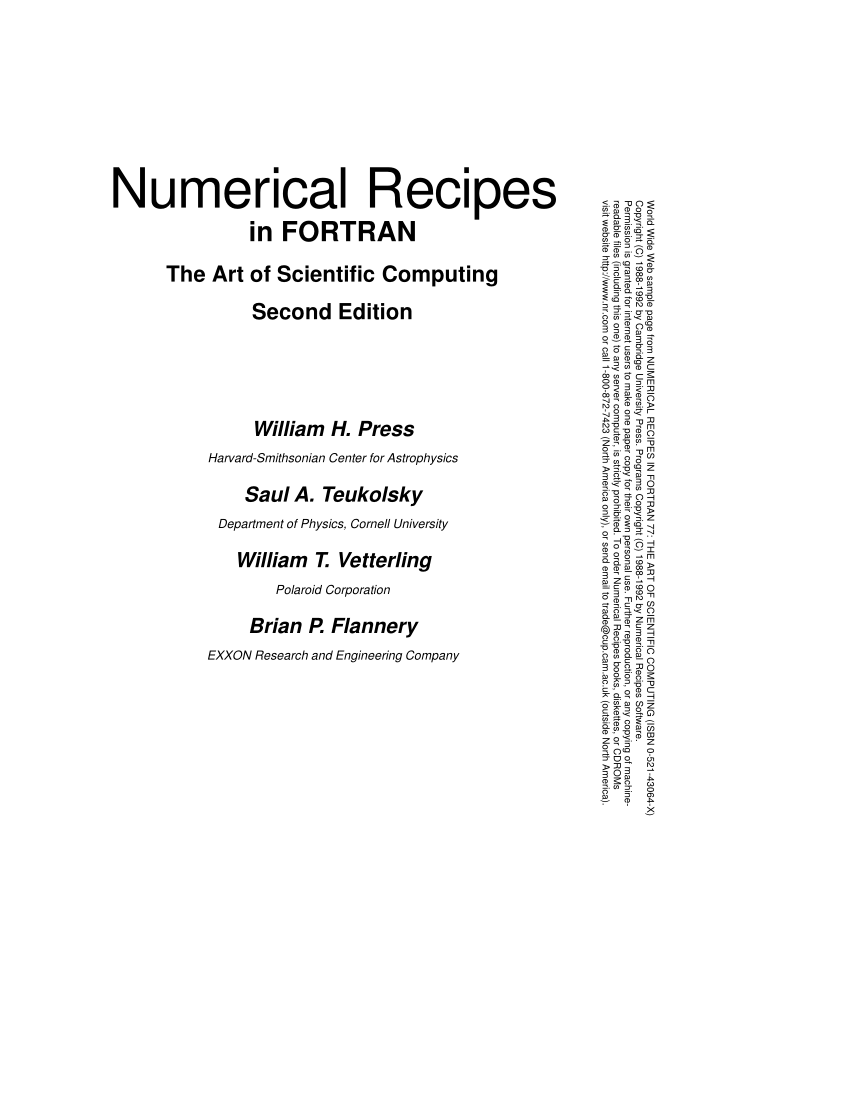 Numerical recipes in c++