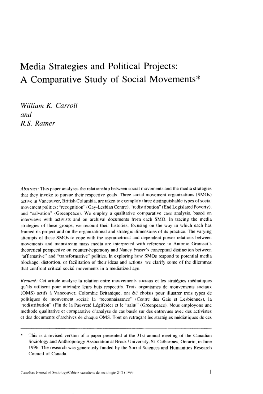 essay on social movements