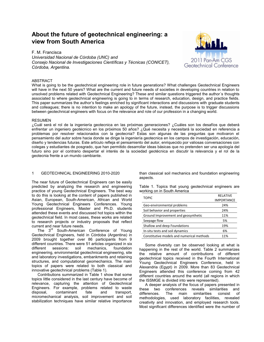 research paper topics in geotechnical engineering