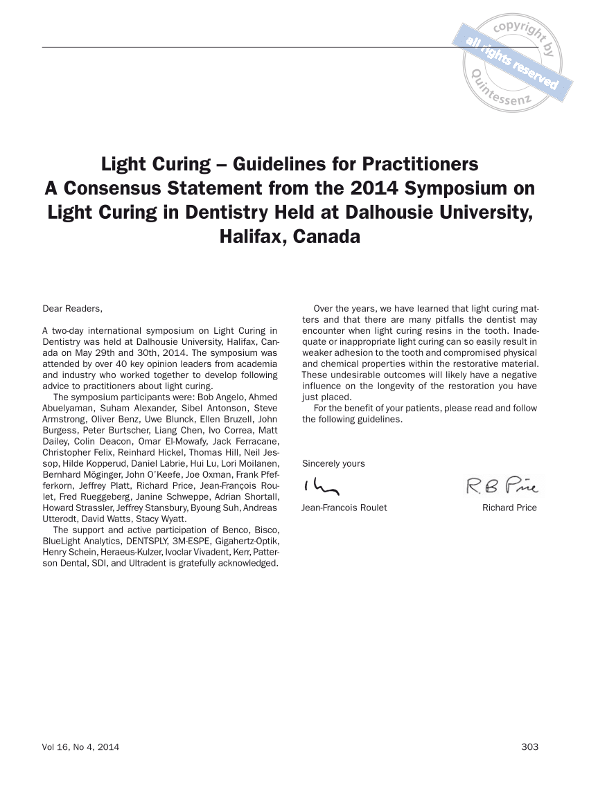 Light-Curing Guidelines, May/Jun 2012