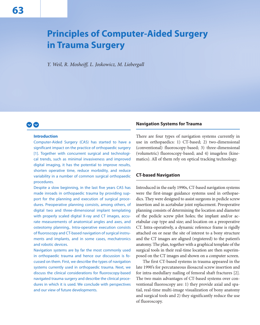 PDF) Navigation and MIS in Orthopedic Surgery