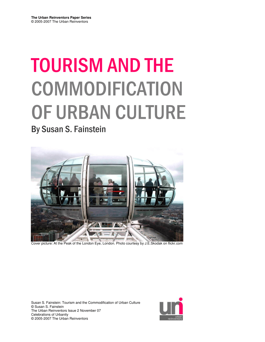 commodification culture and tourism