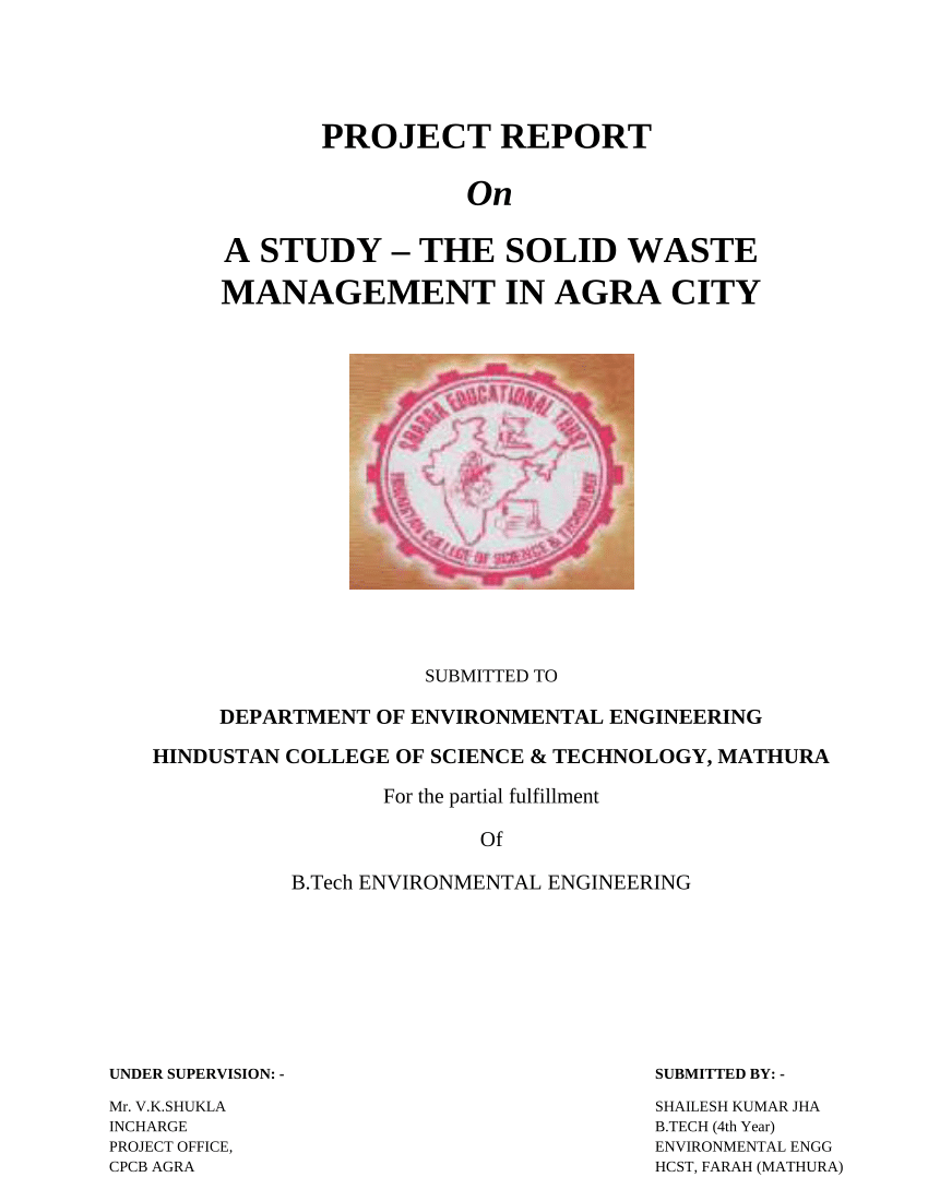 (PDF) Solid Waste Management - Agra City