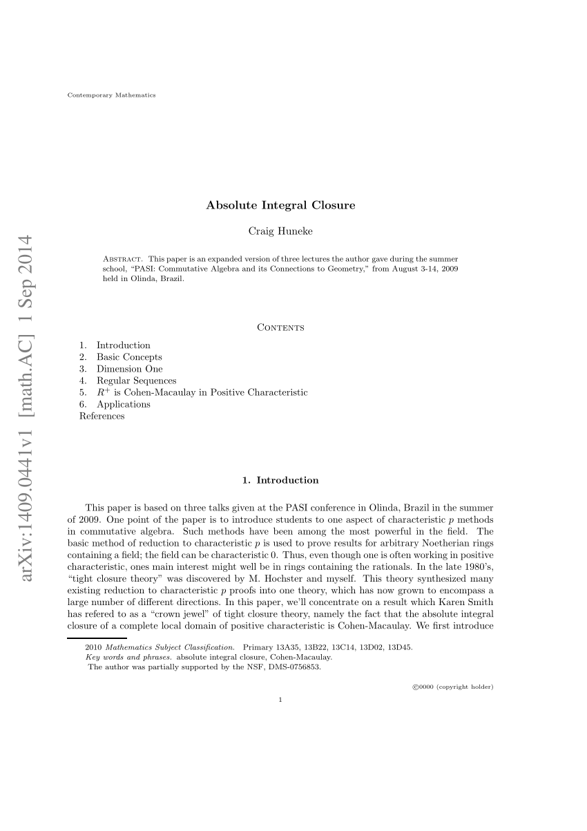 PDF Absolute Integral Closure
