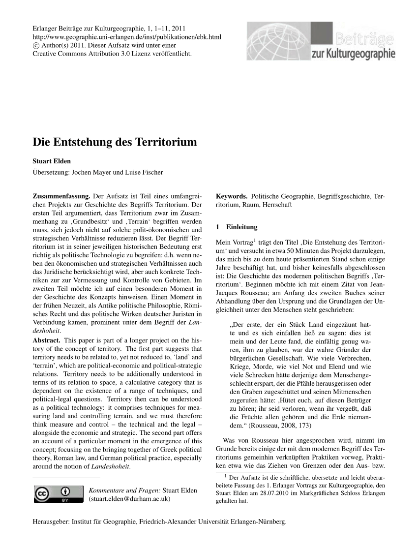 PDF Die Entstehung des Territorium