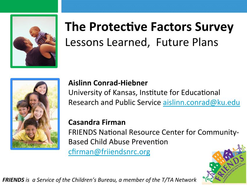 (PDF) The Protective Factors Survey: Lessons learned, future plans