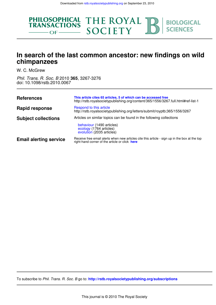 (PDF) Seeking the last common ancestor: modelling human origins from