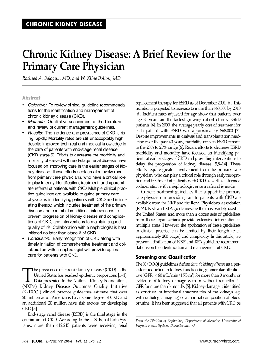 case study of chronic kidney disease pdf