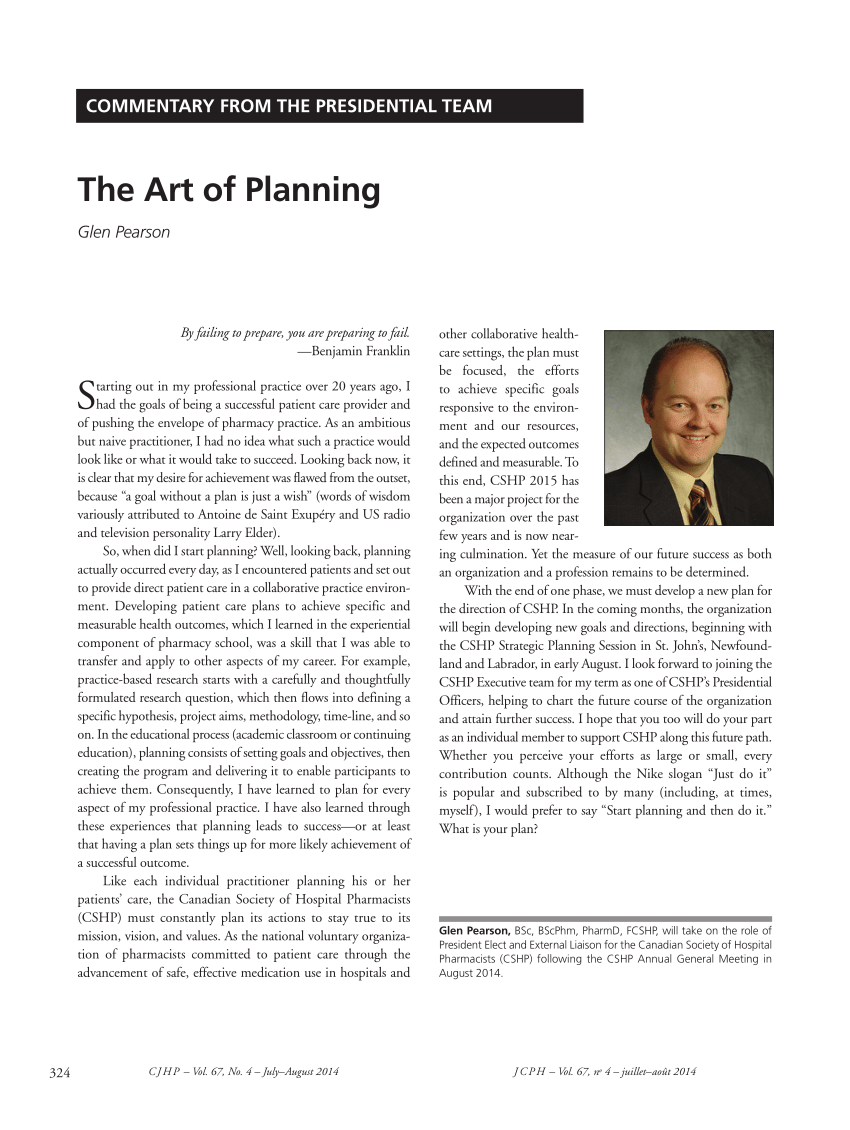 (PDF) The Art of Planning