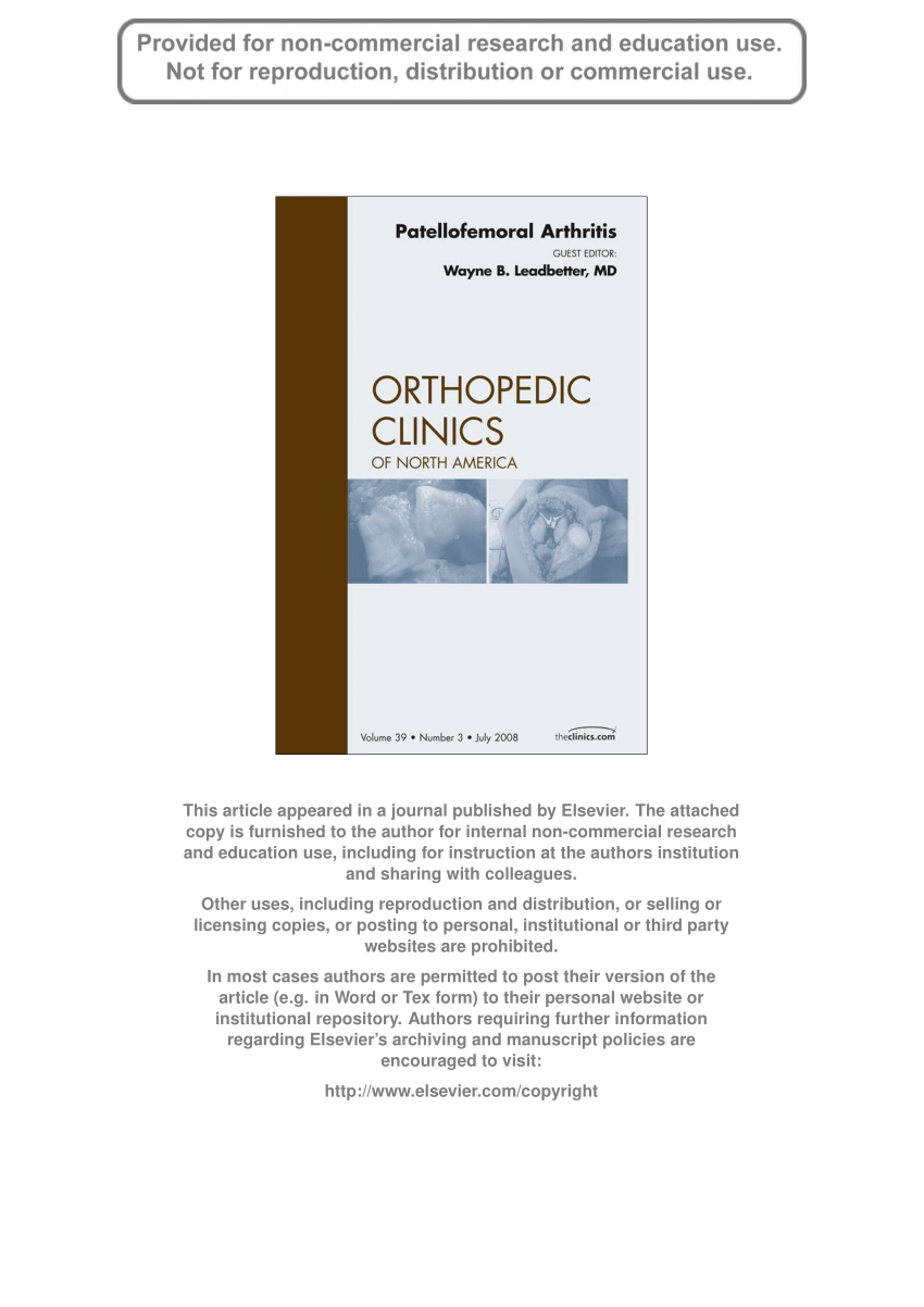 PDF) Orthopedic Clinics of North America