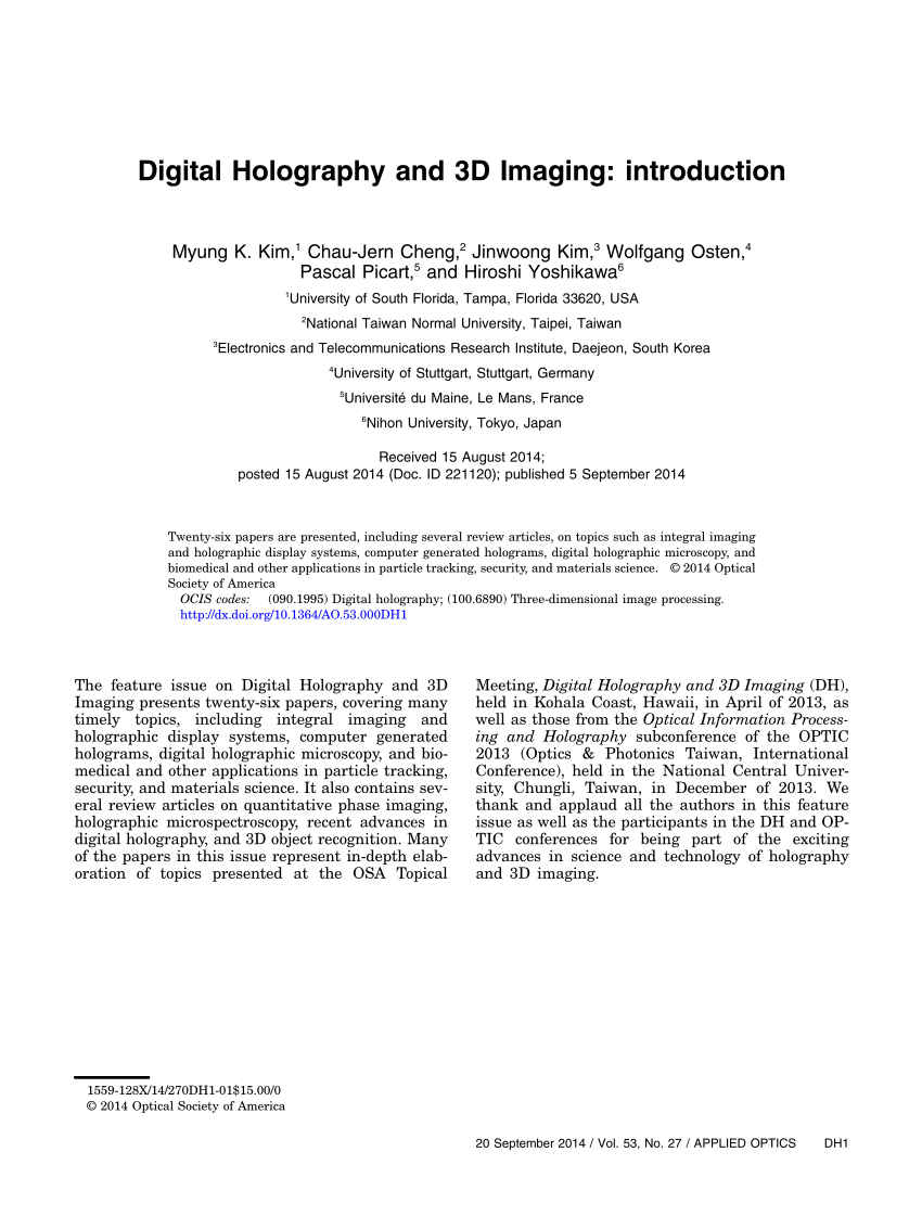 digital holography thesis