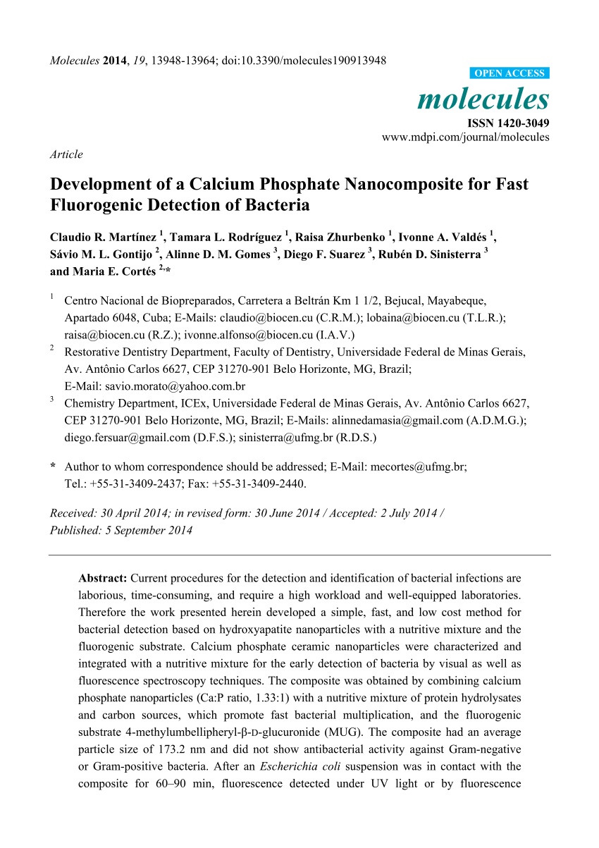 PDF) Development of a Calcium Phosphate Nanocomposite for Fast 