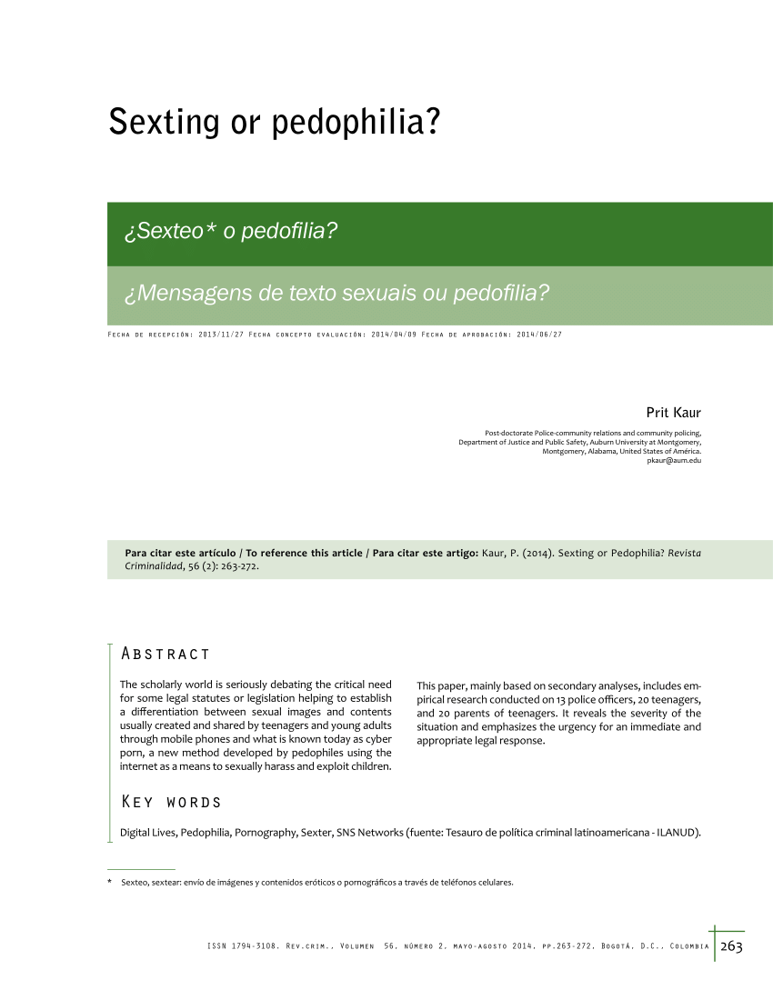 850px x 1100px - PDF) Sexting or Pedophilia?