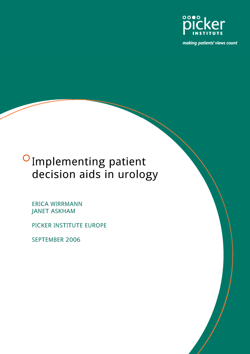 Pdf Implementing Patient Decision Aids In Urology - 