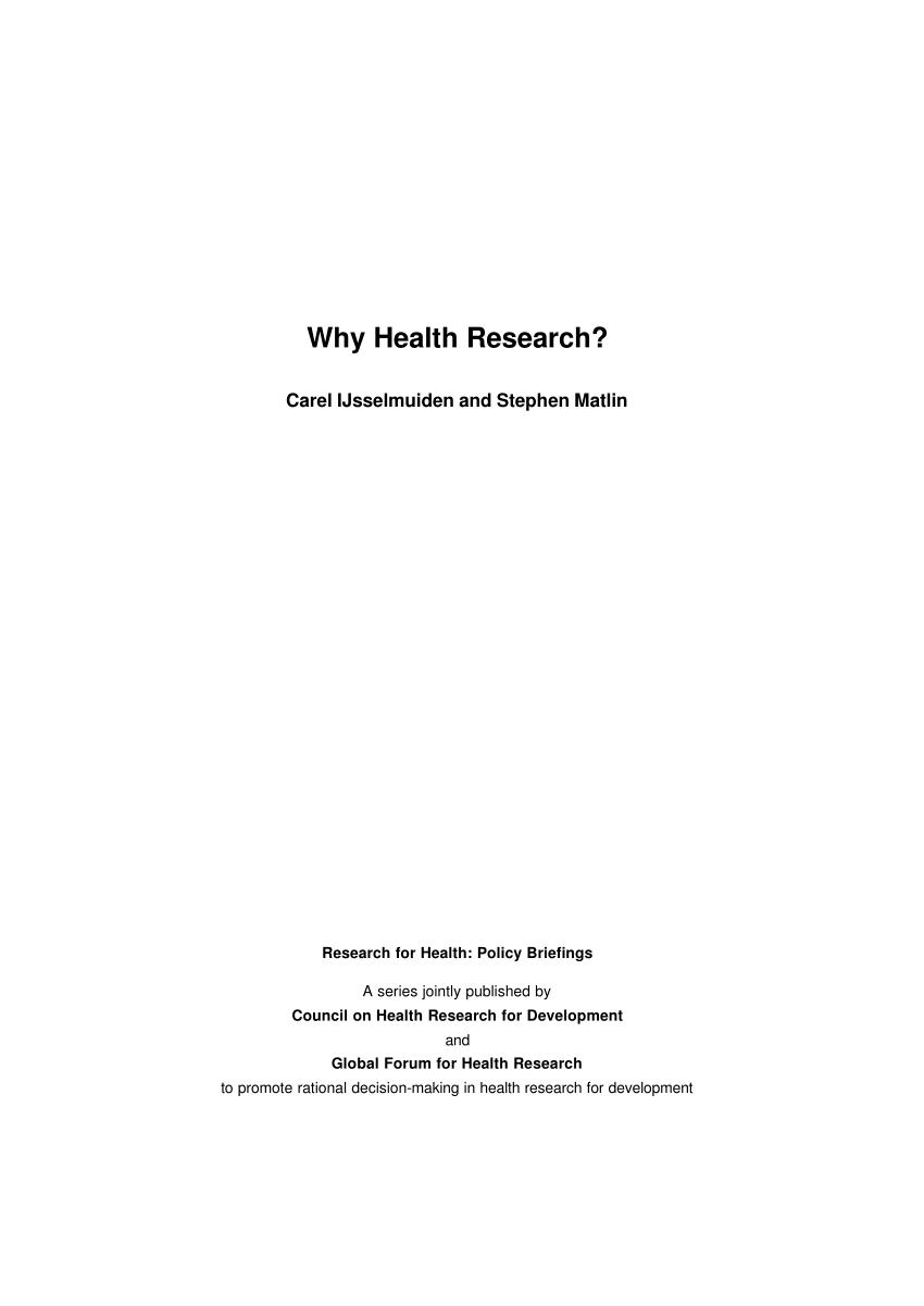 health sector research papers
