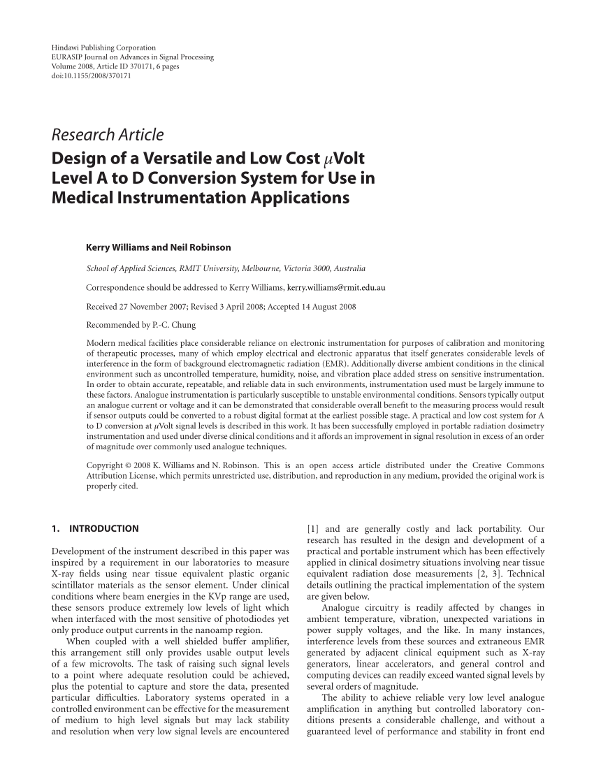 (PDF) Design of a Versatile and Low Cost ÃŽÂ¼Volt Level A to D