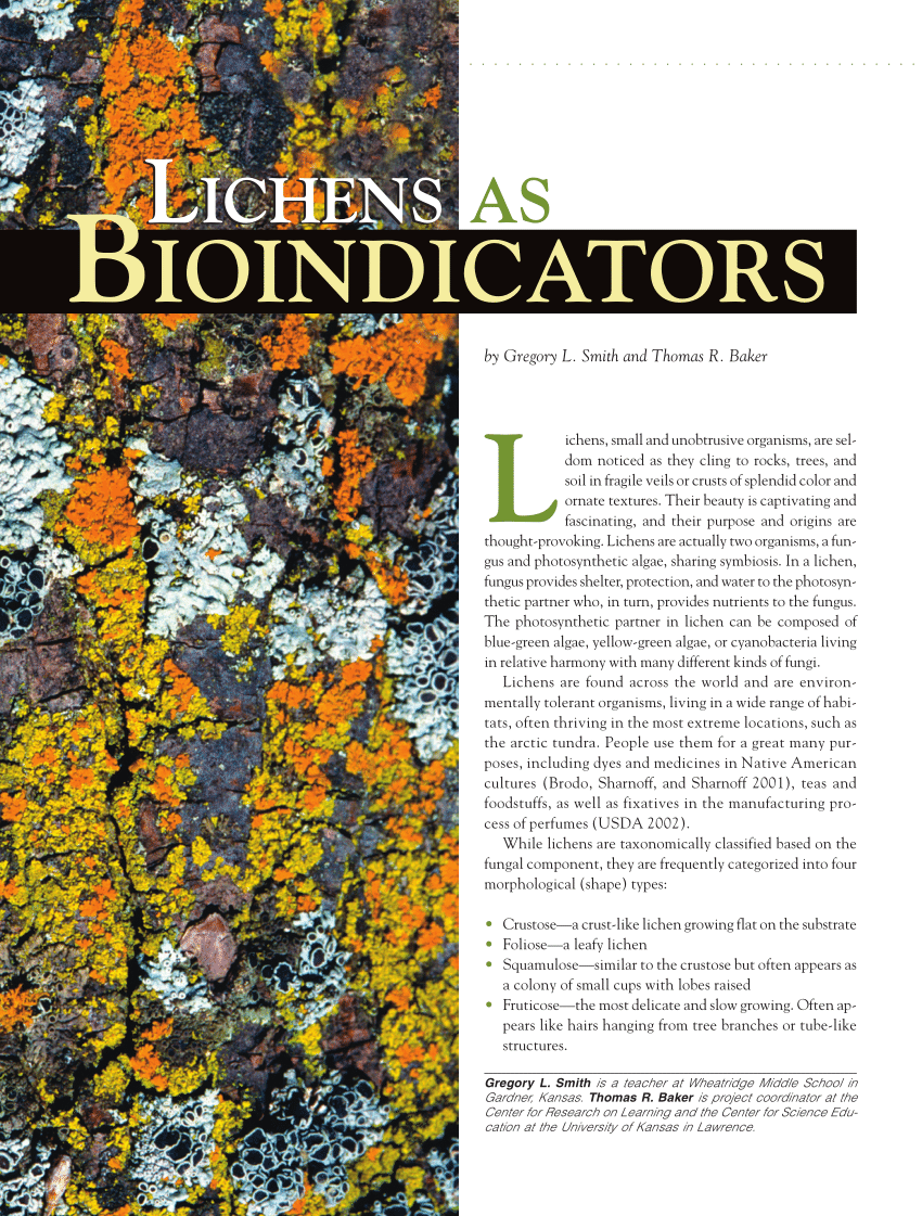 (PDF) Lichens as bioindicators