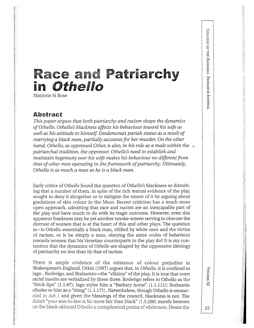 origins of othello