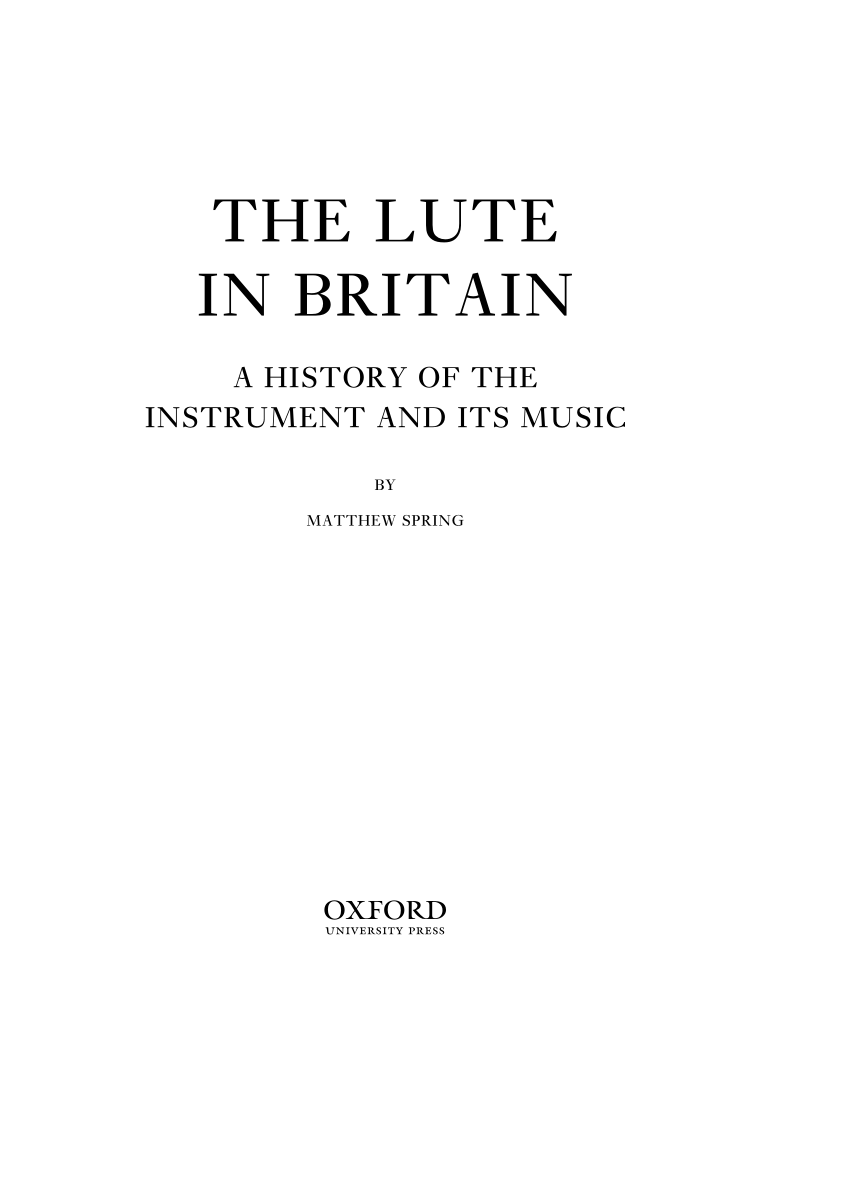 PROOFED LPTHE ENGLISH LUTE MUSIC by JOHN DOWLAND & William BYRD PAUL  O'DETTE