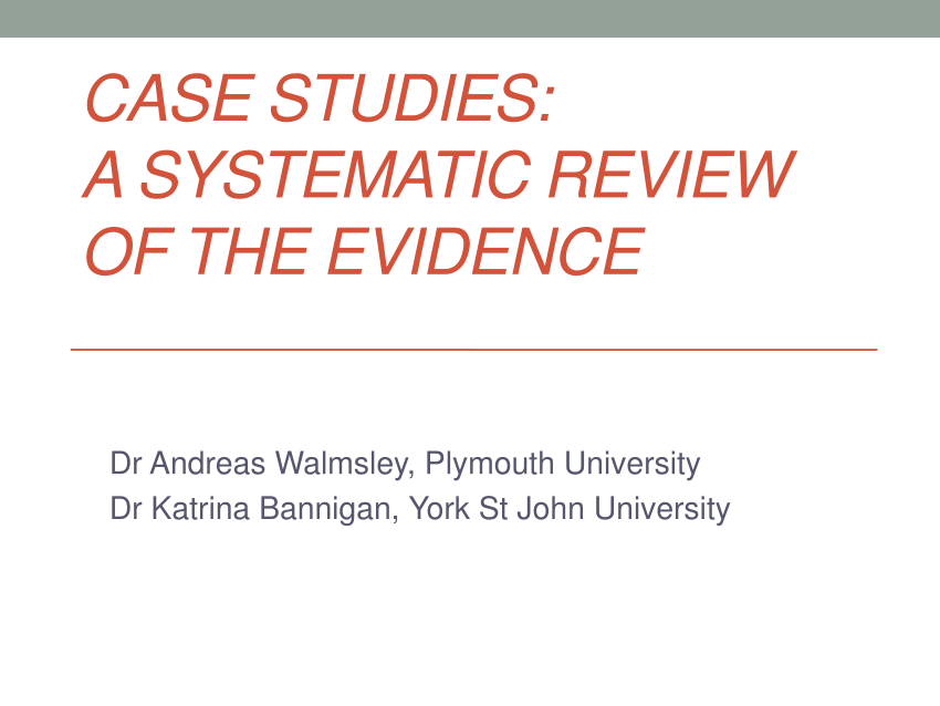 systematic review a case study