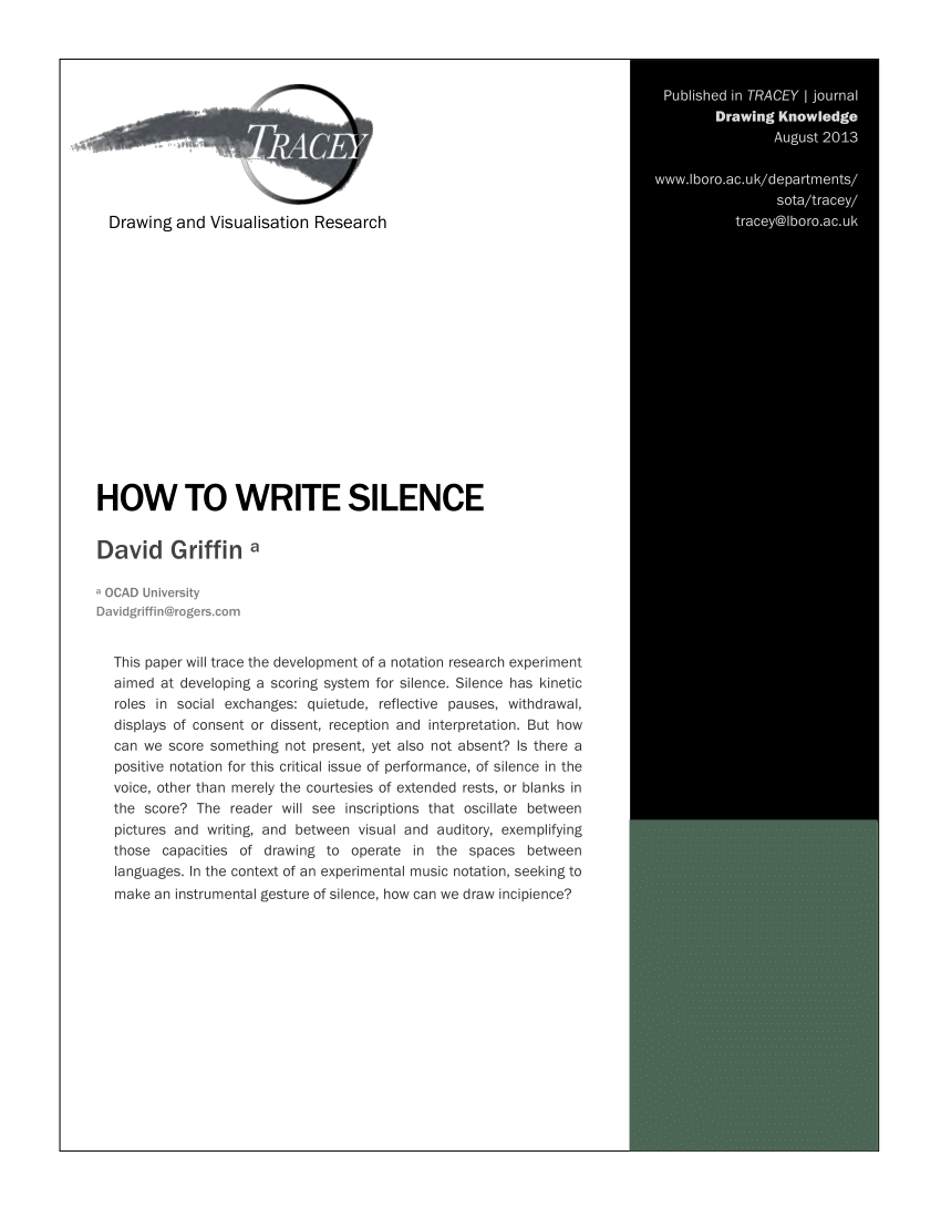 description of silence in creative writing
