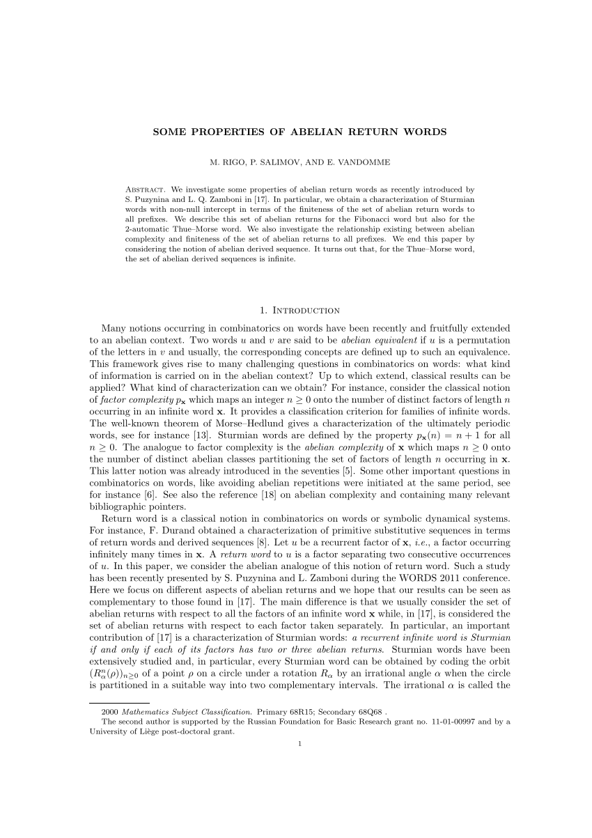 Cambridge Mathematical Library) M. Lothaire - Combinatorics On  Words-Cambridge University Press (1997), PDF, Ring (Mathematics)