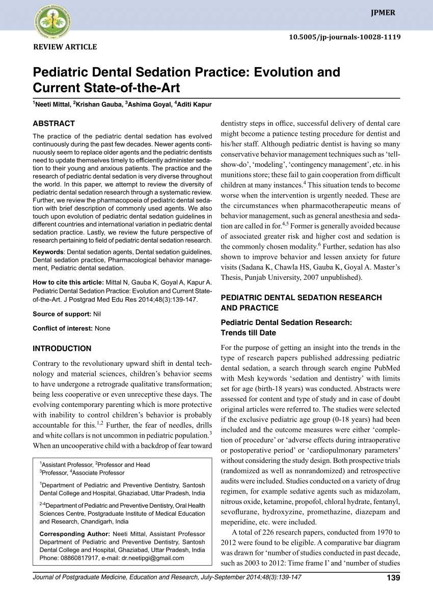 Pediatric Dentistry Journal