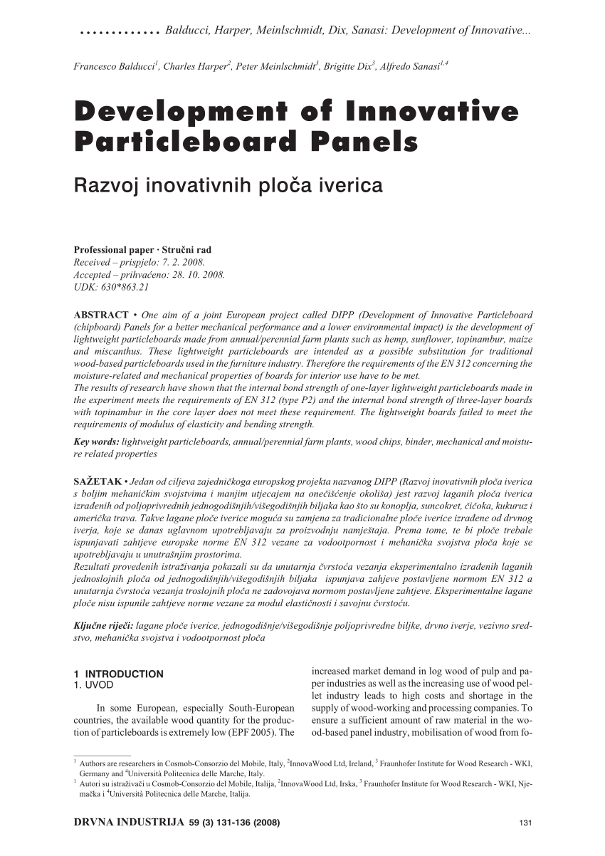 Panel principles: Particleboard