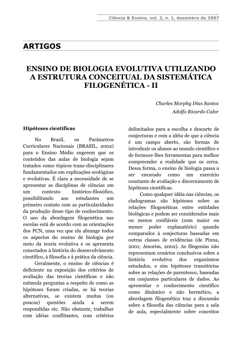 Biologia - Sistemática dos Seres Vivos  Exame Nacional 1ª Fase 2014 