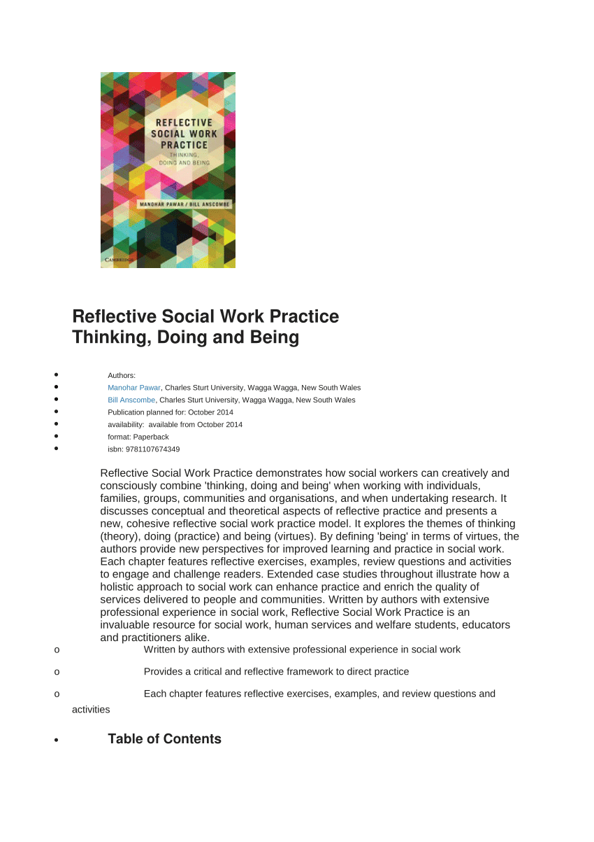 analysis of practice social work essay