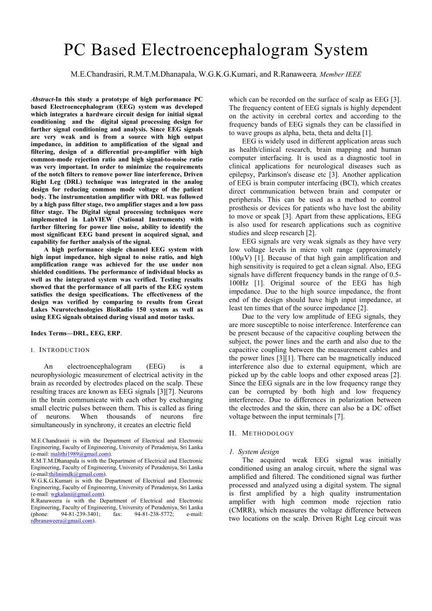 Electroencephalogram Measure Neural Activity