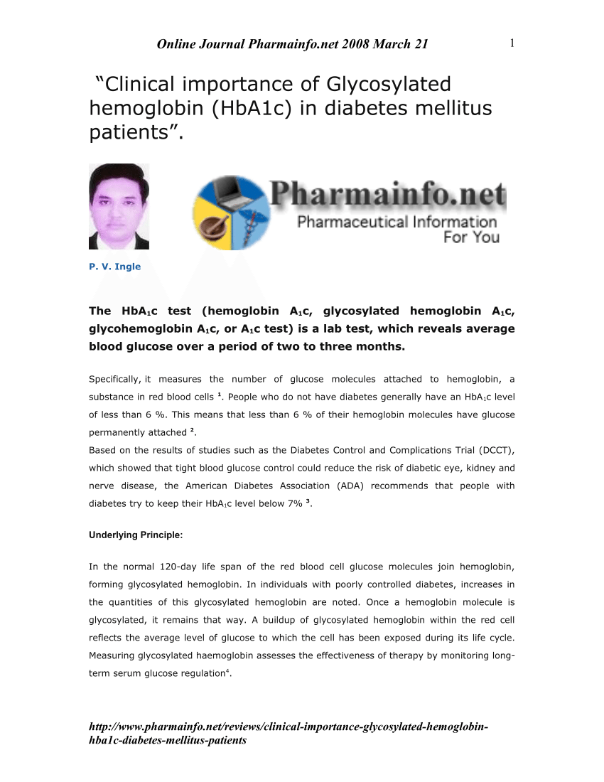 reviews glucose blood test Hemoglobin Glycosylated (PDF) Of Clinical Importance