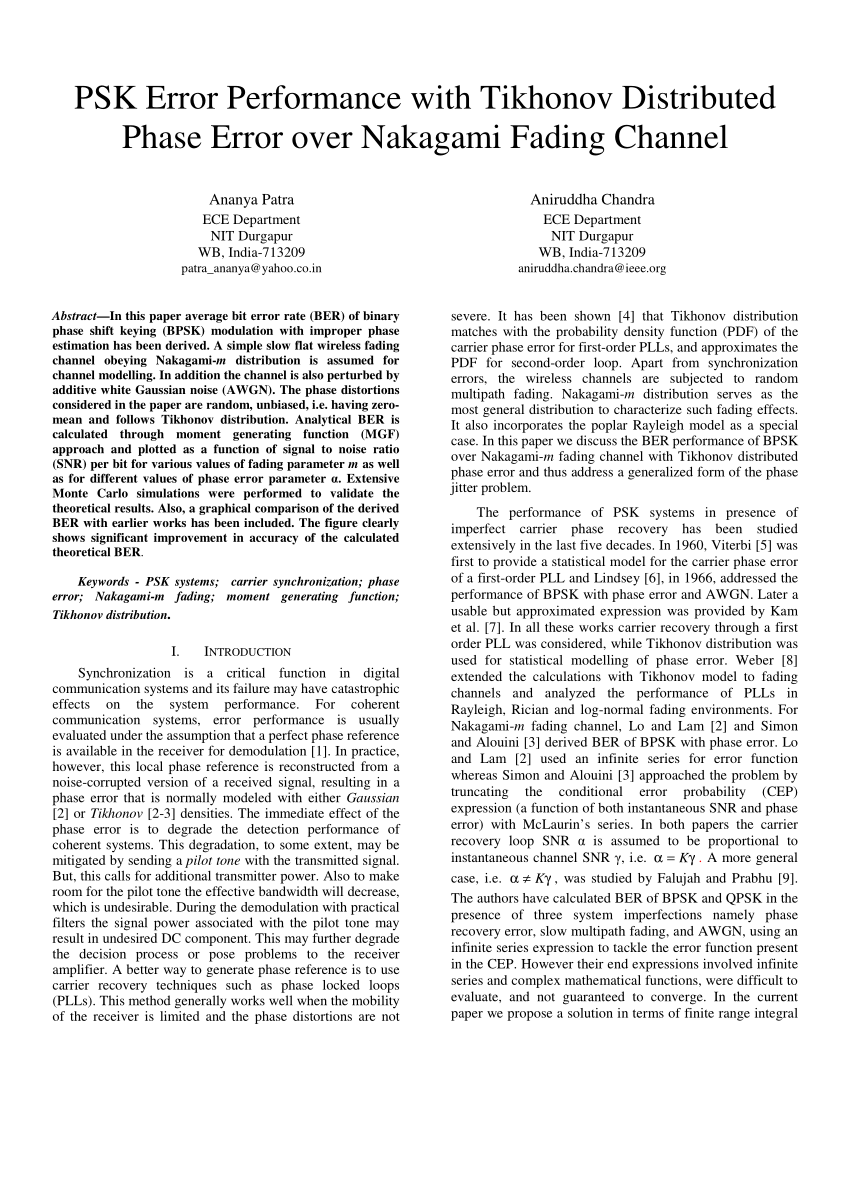 New PSK-I Test Test