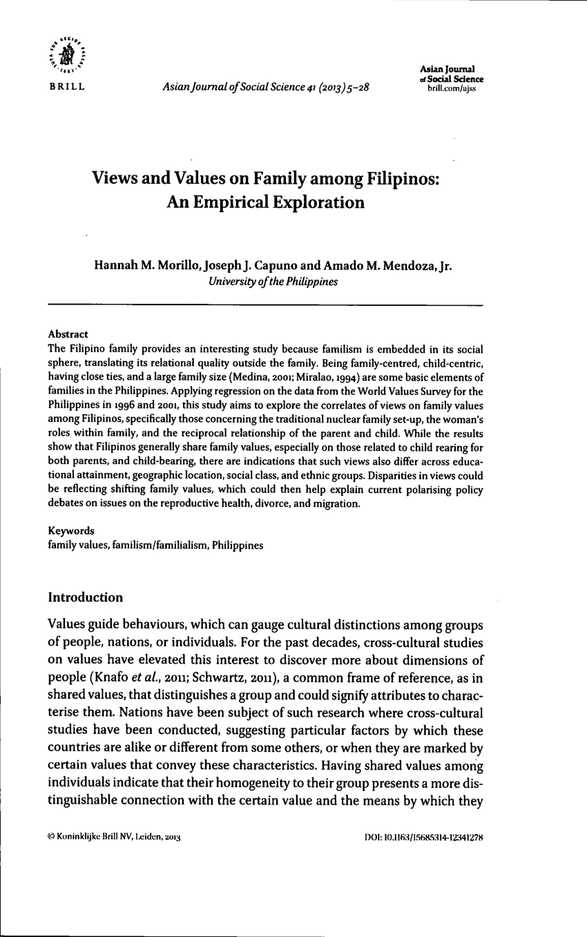 research paper about filipino values pdf