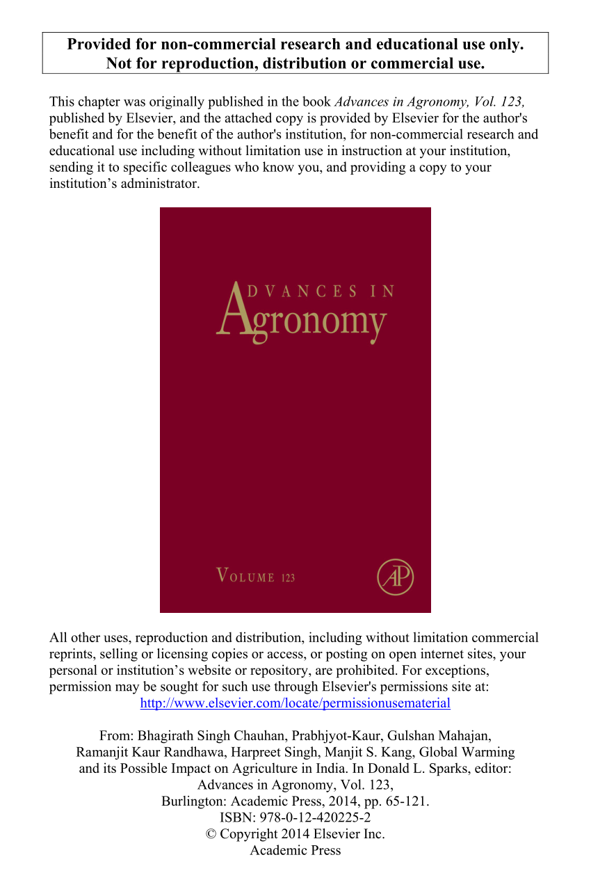 (PDF) Advances in Agronomy
